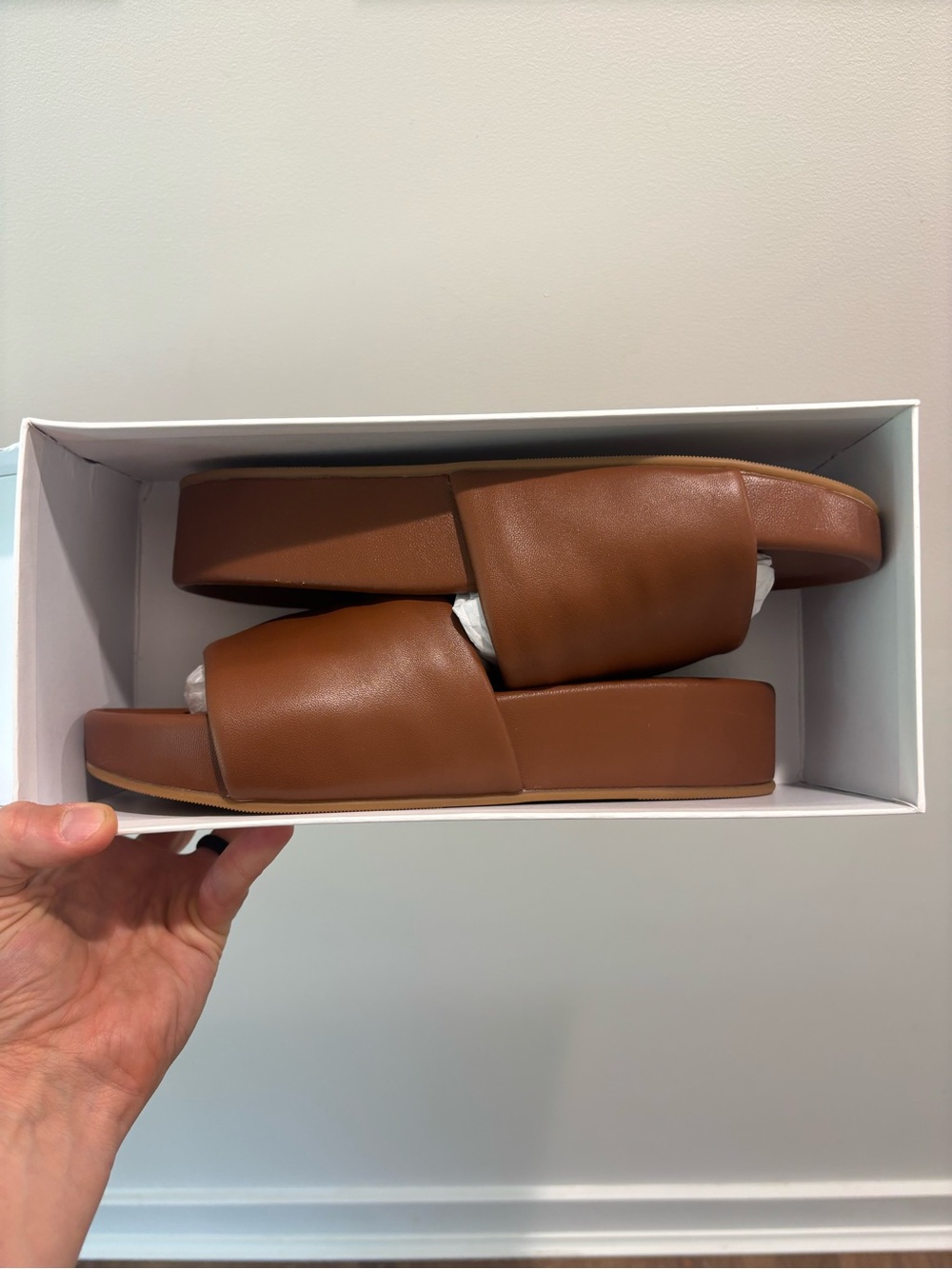 Quince Italian Leather Platform Slide Sandals